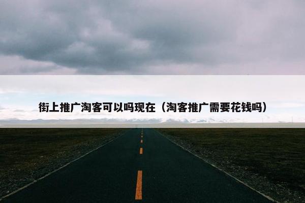 街上推广淘客可以吗现在（淘客推广需要花钱吗）