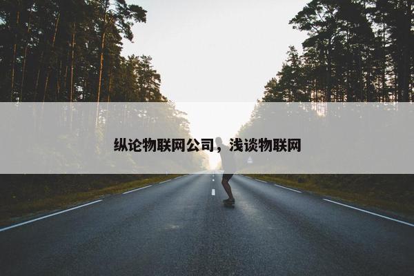 纵论物联网公司，浅谈物联网