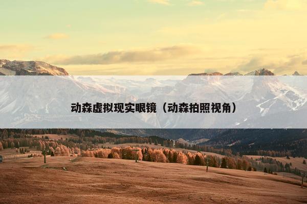 动森虚拟现实眼镜（动森拍照视角）