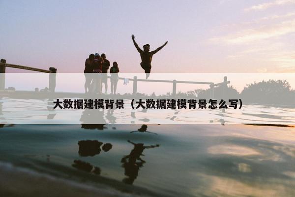 大数据建模背景（大数据建模背景怎么写）