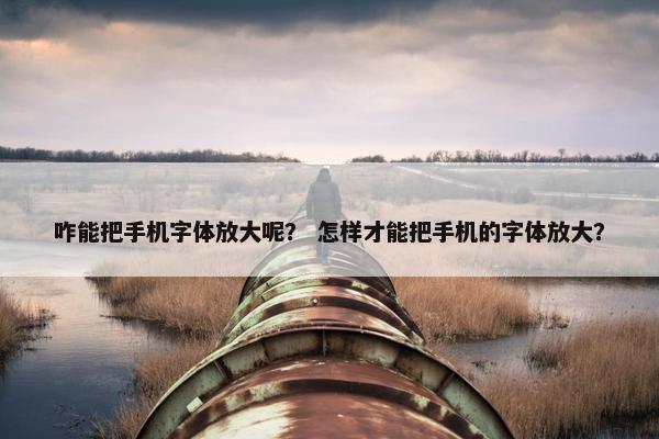 咋能把手机字体放大呢？ 怎样才能把手机的字体放大？