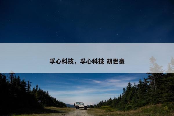 孚心科技，孚心科技 胡世豪