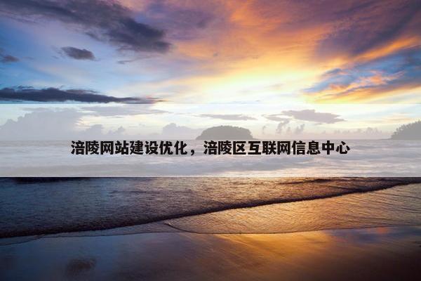 涪陵网站建设优化，涪陵区互联网信息中心
