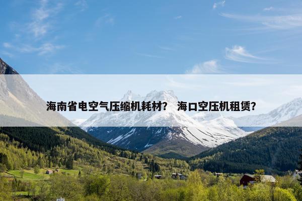 海南省电空气压缩机耗材？ 海口空压机租赁？