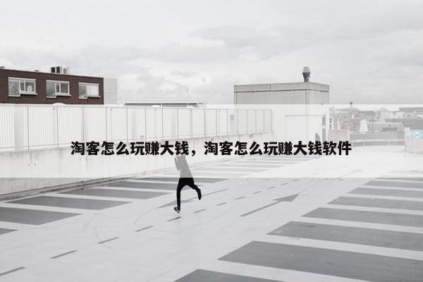 淘客怎么玩赚大钱，淘客怎么玩赚大钱软件
