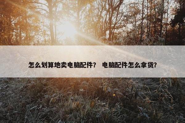 怎么划算地卖电脑配件？ 电脑配件怎么拿货？
