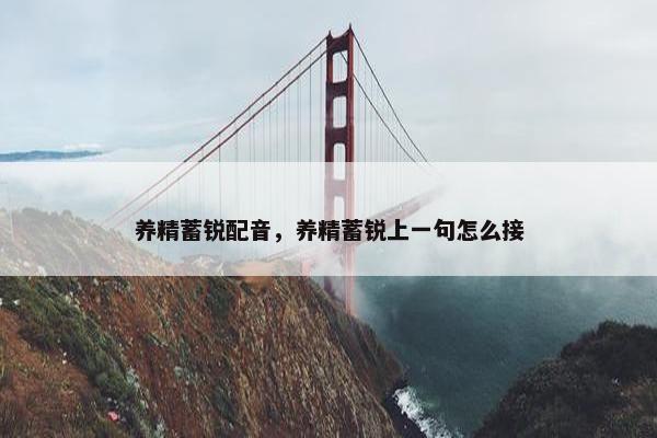 养精蓄锐配音，养精蓄锐上一句怎么接