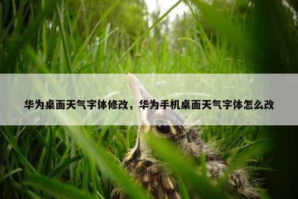 华为桌面天气字体修改，华为手机桌面天气字体怎么改