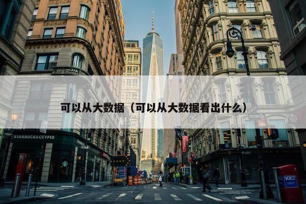 可以从大数据（可以从大数据看出什么）