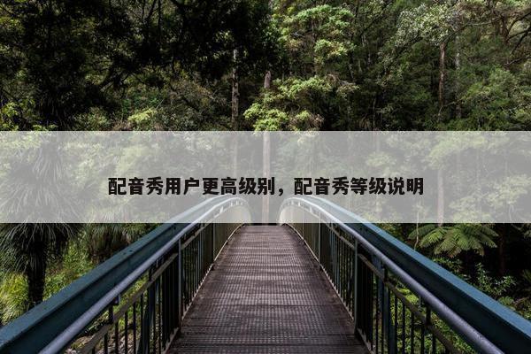 配音秀用户更高级别，配音秀等级说明