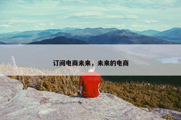 订阅电商未来，未来的电商