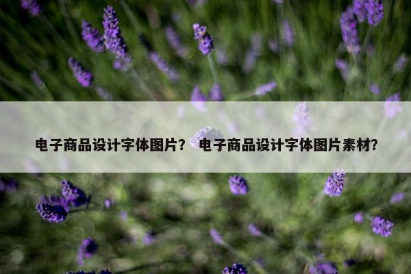 电子商品设计字体图片？ 电子商品设计字体图片素材？