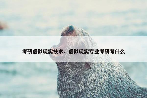 考研虚拟现实技术，虚拟现实专业考研考什么