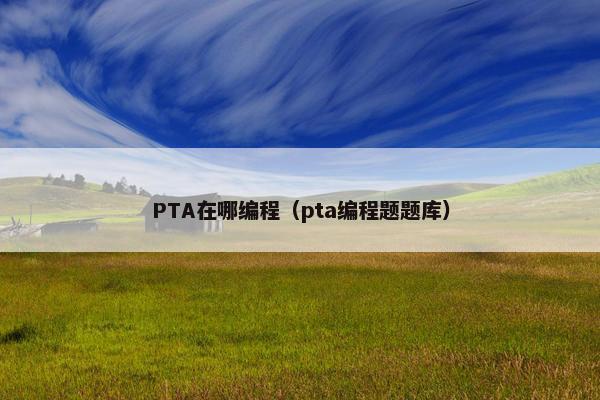 PTA在哪编程（pta编程题题库）