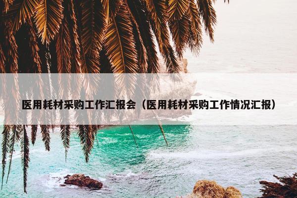 医用耗材采购工作汇报会（医用耗材采购工作情况汇报）