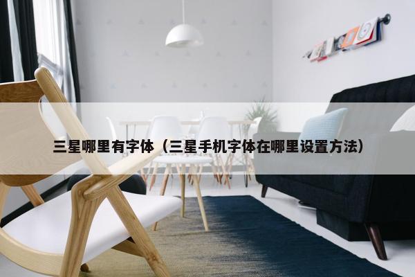三星哪里有字体（三星手机字体在哪里设置方法）