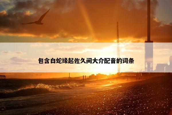 包含白蛇缘起佐久间大介配音的词条