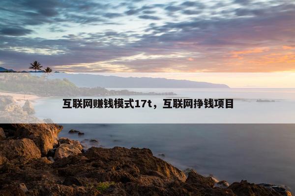 互联网赚钱模式17t，互联网挣钱项目