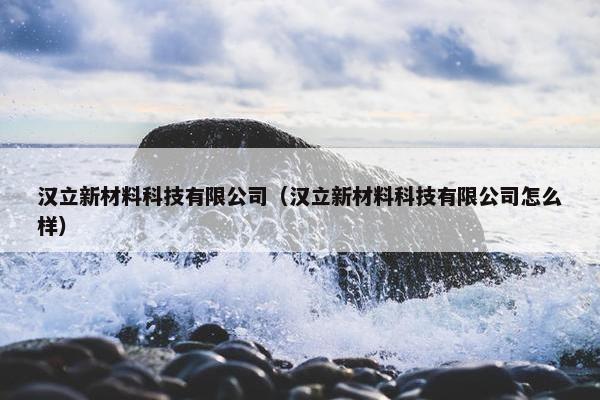 汉立新材料科技有限公司（汉立新材料科技有限公司怎么样）
