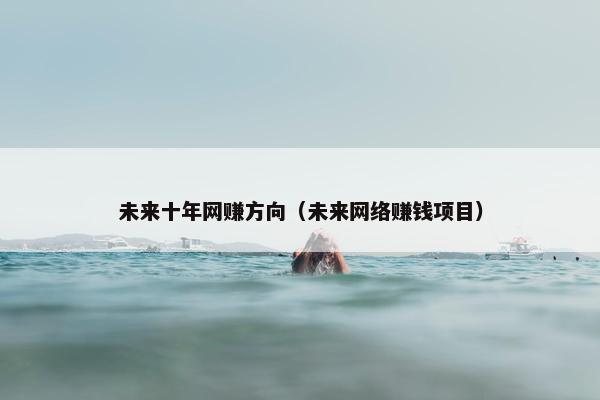 未来十年网赚方向（未来网络赚钱项目）