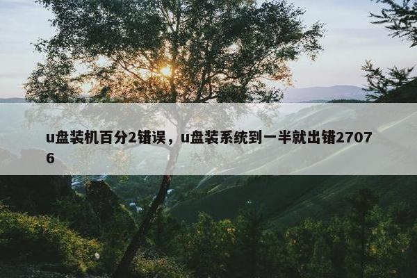 u盘装机百分2错误，u盘装系统到一半就出错27076
