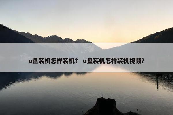 u盘装机怎样装机？ u盘装机怎样装机视频？