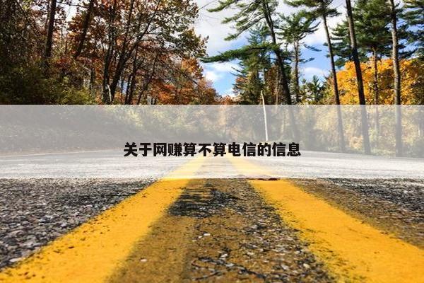 关于网赚算不算电信的信息