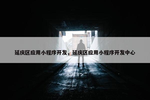 延庆区应用小程序开发，延庆区应用小程序开发中心