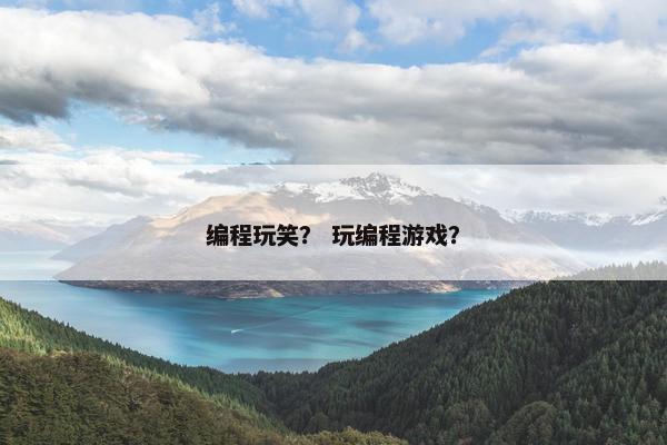 编程玩笑？ 玩编程游戏？