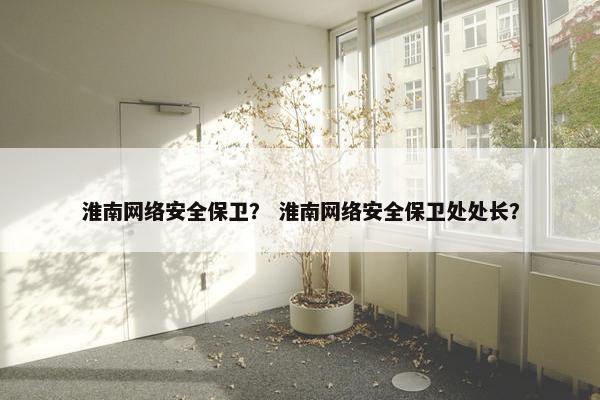 淮南网络安全保卫？ 淮南网络安全保卫处处长？