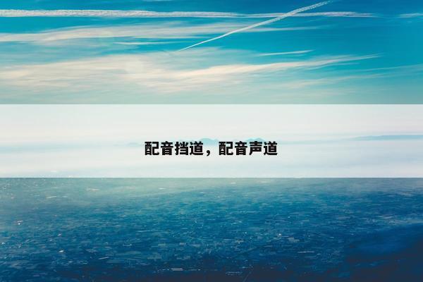 配音挡道，配音声道