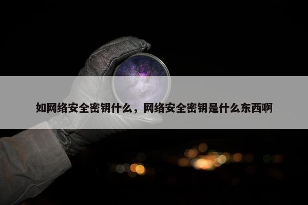 如网络安全密钥什么，网络安全密钥是什么东西啊