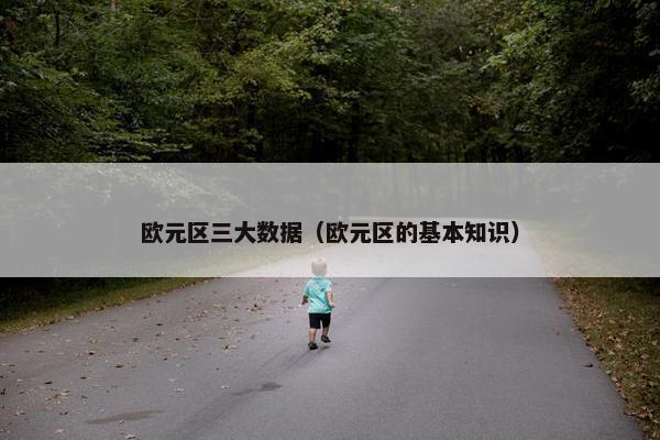 欧元区三大数据（欧元区的基本知识）