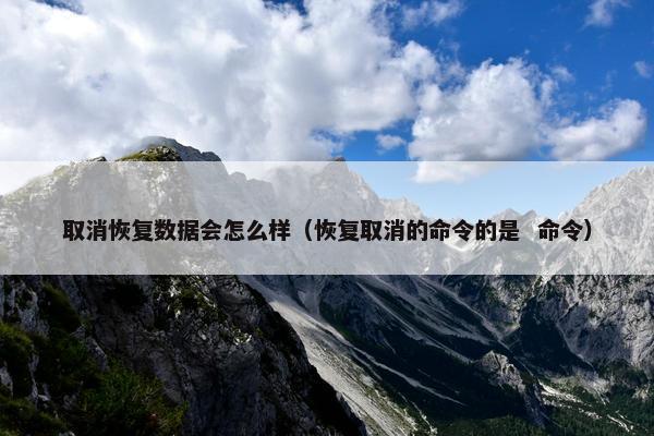 取消恢复数据会怎么样（恢复取消的命令的是  命令）