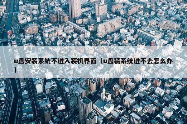 u盘安装系统不进入装机界面（u盘装系统进不去怎么办）