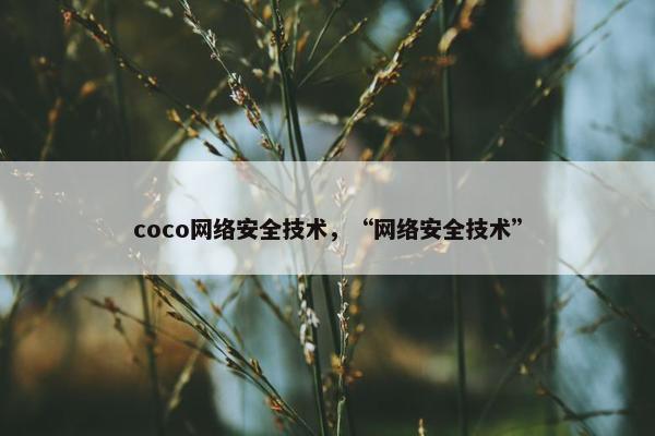 coco网络安全技术，“网络安全技术”