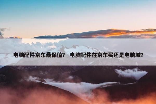 电脑配件京东最保值？ 电脑配件在京东买还是电脑城？