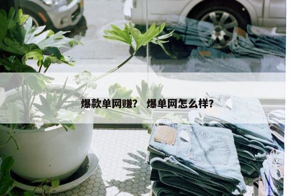 爆款单网赚？ 爆单网怎么样？