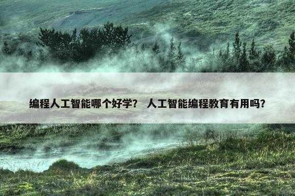 编程人工智能哪个好学？ 人工智能编程教育有用吗？