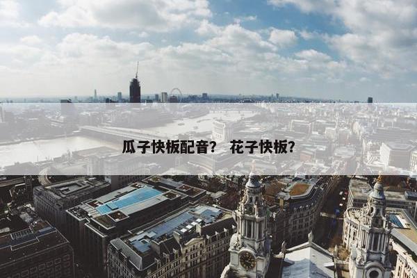 瓜子快板配音？ 花子快板？
