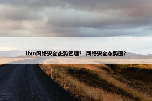 ibm网络安全态势管理？ 网络安全态势图？
