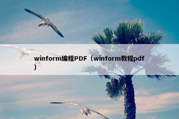 winform编程PDF（winform教程pdf）
