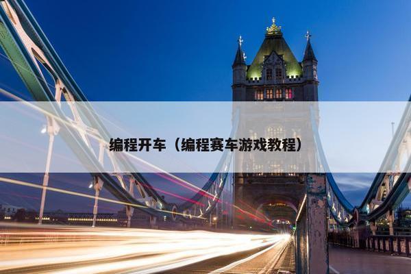 编程开车（编程赛车游戏教程）