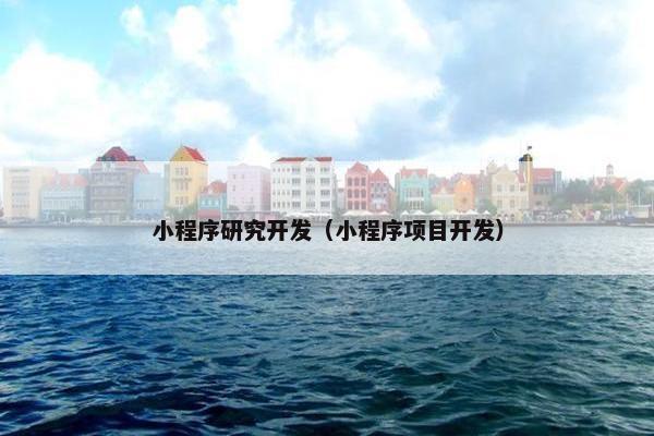 小程序研究开发（小程序项目开发）