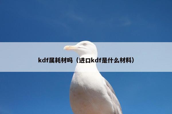 kdf属耗材吗（进口kdf是什么材料）