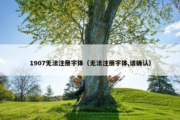 1907无法注册字体（无法注册字体,请确认）