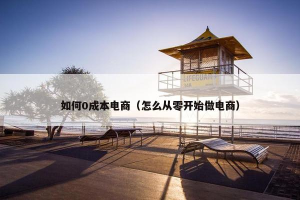 如何0成本电商（怎么从零开始做电商）