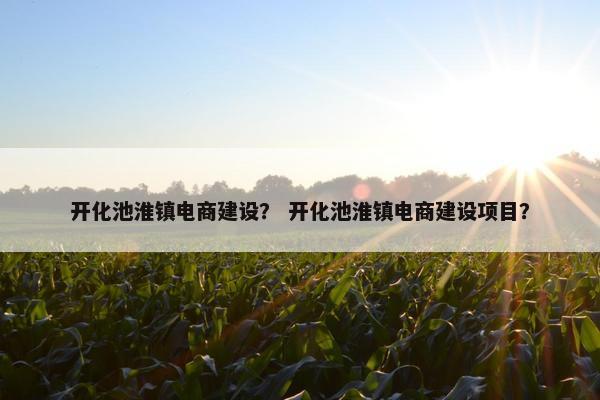 开化池淮镇电商建设？ 开化池淮镇电商建设项目？