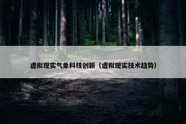虚拟现实气象科技创新（虚拟现实技术趋势）