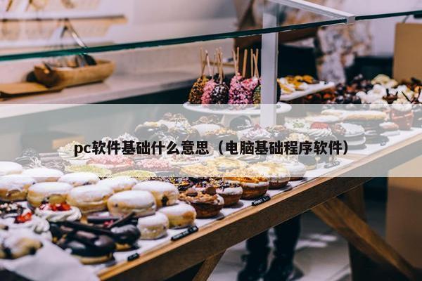 pc软件基础什么意思（电脑基础程序软件）